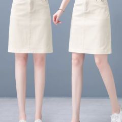 牛仔半身裙女夏季2025新款高腰显瘦a字休闲裙薄款小个子包臀短裙