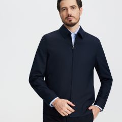 星夜蓝混纺细斜纹